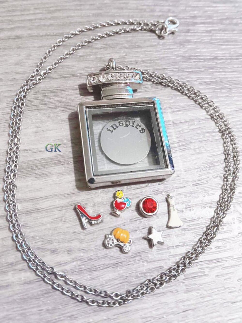Perfume Floating Locket Necklace